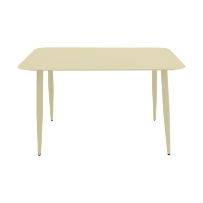 Τραπεζαρία Heven Vista pakoworld σετ 7τεμ σαμπανί αλουμίνιο 120x70x72εκ