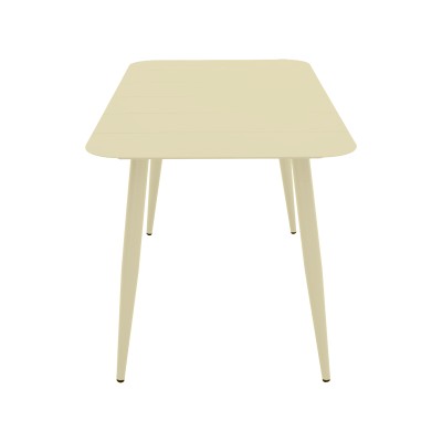 Τραπεζαρία Heven Vista pakoworld σετ 7τεμ σαμπανί αλουμίνιο 120x70x72εκ