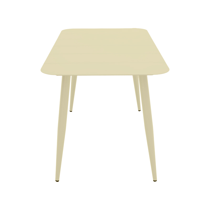 Τραπεζαρία Heven Vista pakoworld σετ 7τεμ σαμπανί αλουμίνιο 120x70x72εκ