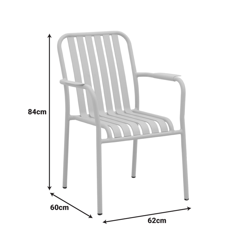 Τραπεζαρία Heven Vista pakoworld σετ 5τεμ ανθρακί αλουμίνιο 80x80x72εκ