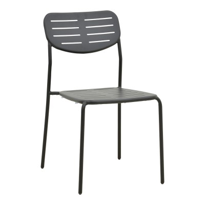 Τραπεζαρία Moraja Deraby Ι pakoworld σετ 5τεμ μαύρο μέταλλο 140x80x72εκ