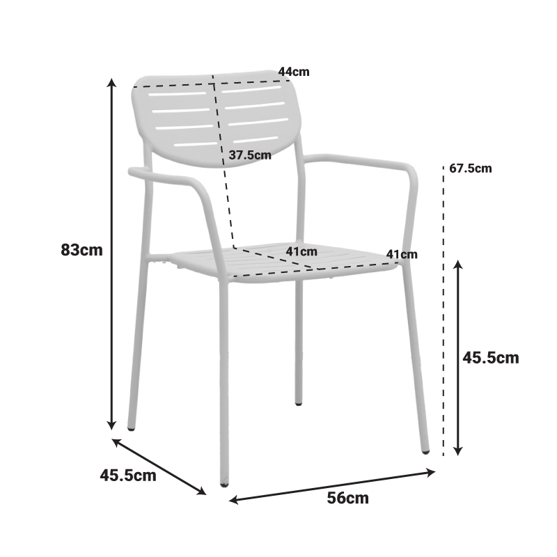 Τραπεζαρία Moraja Deraby pakoworld σετ 5τεμ κρεμ μέταλλο 140x80x72εκ