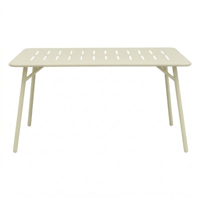 Τραπεζαρία Moraja Deraby Ι pakoworld σετ 5τεμ κρεμ μέταλλο 140x80x72εκ