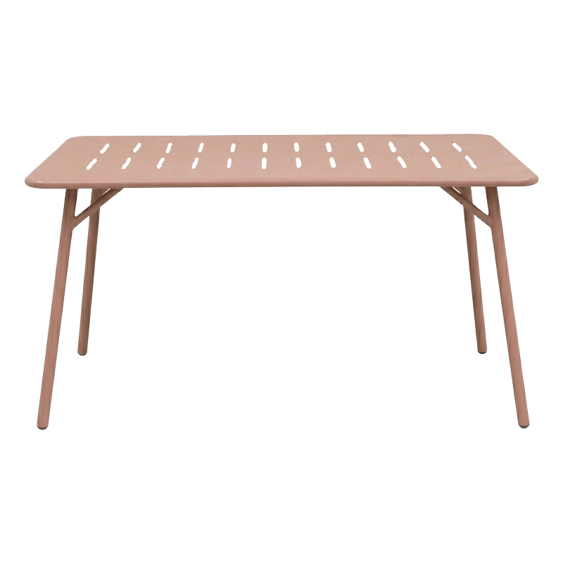 Τραπεζαρία Moraja Deraby pakoworld σετ 5τεμ terracotta μέταλλο 140x80x72εκ