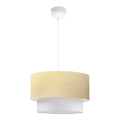 Φωτιστικό οροφής μονόφωτο PWL-1087 pakoworld Ε27 μπεζ χρυσό-εκρού Φ30x20εκ