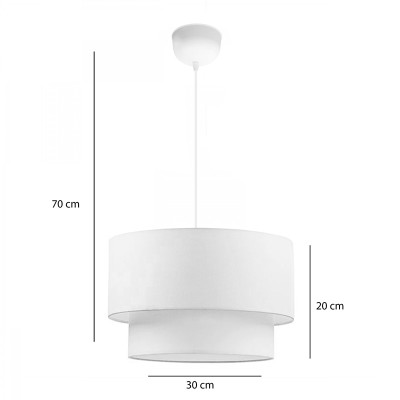 Φωτιστικό οροφής Tachi pakoworld Ε27 ύφασμα σε κρεμ απόχρωση Φ30x20εκ