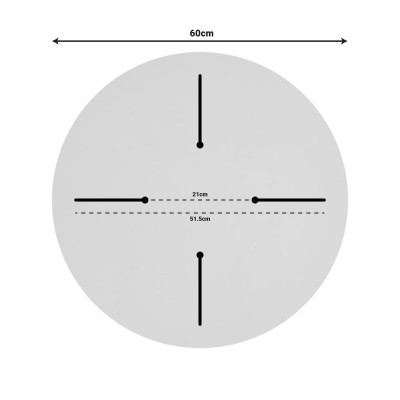 Επιφάνεια τραπεζιού Fervor pakoworld HPL ivory Φ60εκ πάχους 12mm