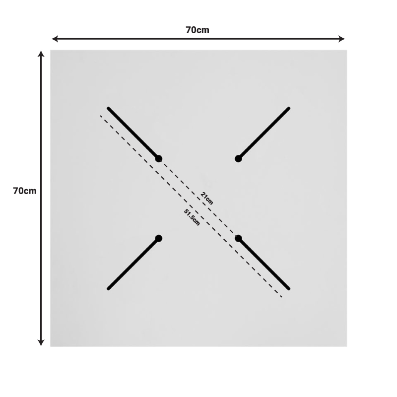 Επιφάνεια τραπεζιού Melody pakoworld HPL λευκό μαρμάρου 70x70εκ πάχους 12mm