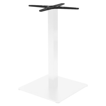 Βάση τραπεζιού bar Stofan pakoworld μεταλλική λευκή-μαύρη 45x45x108εκ