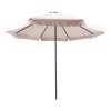 Ομπρέλα επαγγελματική Nagida pakoworld μονοκόμματος ιστός αλουμίνιο Φ3m γκρι μπεζ-ανθρακί
