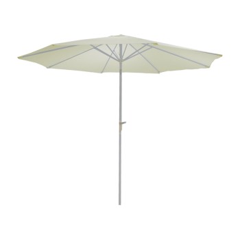 Ομπρέλα επαγγελματική Frow pakoworld λευκό αλουμίνιο εκρού ύφασμα Φ3m