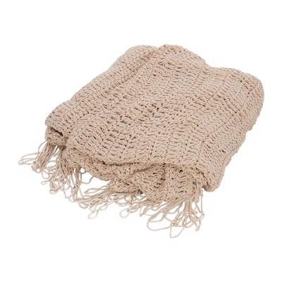 Δίχτυ σκίασης Shelto pakoworld μακραμέ poly-cotton σε μπεζ απόχρωση 200x200x27εκ