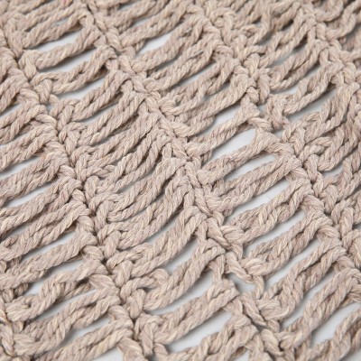 Δίχτυ σκίασης Shelto pakoworld μακραμέ poly-cotton σε μπεζ απόχρωση 400x400x27εκ