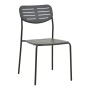 Καρέκλα Deraby pakoworld στοιβαζόμενη μαύρο μέταλλο 52.5x45.5x83εκ