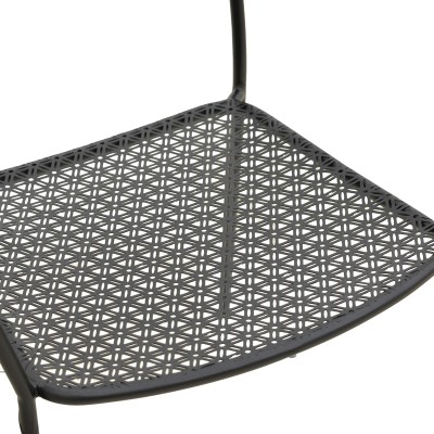 Πολυθρόνα Federal pakoworld στοιβαζόμενη μαύρο μέταλλο 57x58x81.5εκ