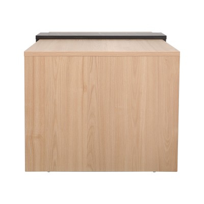 Τραπέζι σαλονιού Cozeto pakoworld σε φυσική απόχρωση με όψη μαρμάρου 100x53x41.5εκ