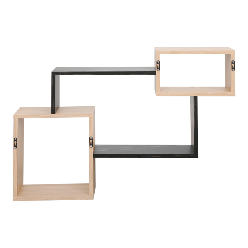 Ράφι τοίχου Beldra pakoworld σε φυσική απόχρωση με όψη μαρμάρου 84x15x57.8εκ