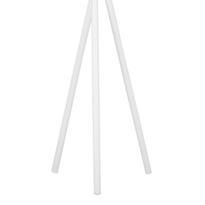 Καλόγερος ρούχων Sigar pakoworld μέταλλο-ξύλο σε λευκή-φυσική απόχρωση 49x51x187εκ