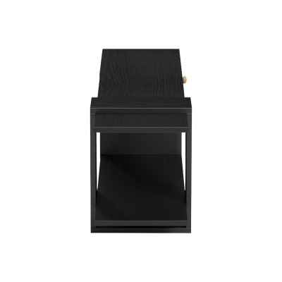 Έπιπλο τηλεόρασης Standi pakoworld σε μαύρο-μαύρο μαρμάρου απόχρωση 120x25x36.8εκ