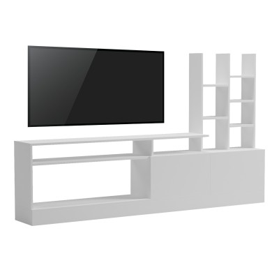 Σύνθετο σαλονιού Seruno pakoworld λευκό 170x25x100εκ