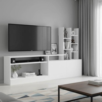 Σύνθετο σαλονιού Seruno pakoworld λευκό 170x25x100εκ