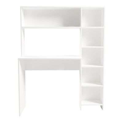 Γραφείο με βιβλιοθήκη Janson pakoworld σε λευκή απόχρωση 113.2x40x141.8εκ