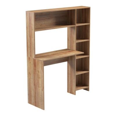 Γραφείο με βιβλιοθήκη Janson pakoworld oak 113.2x40x141.8εκ