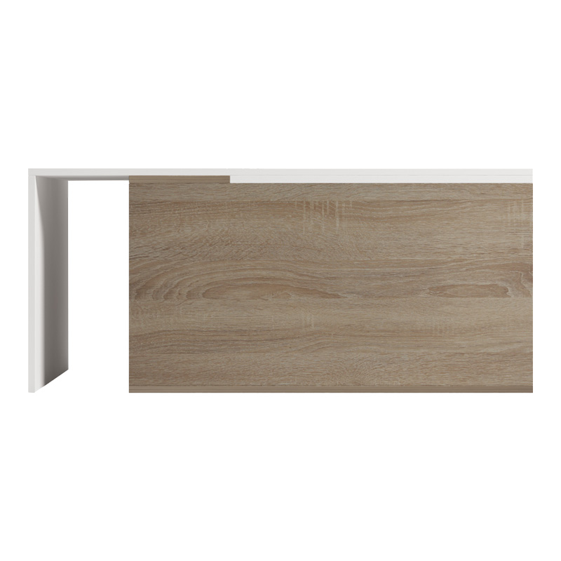 Τραπέζι σαλονιού Extera pakoworld επεκτεινόμενο σε λευκή-sonoma απόχρωση 100-160x50x45εκ