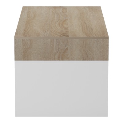 Τραπέζι σαλονιού Consa pakoworld sonoma - λευκό 120x60x52.8εκ