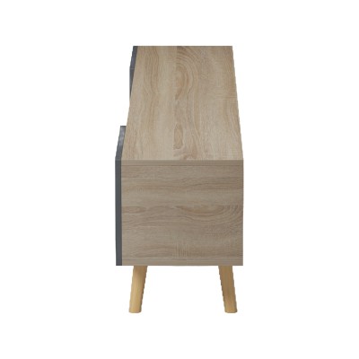 Έπιπλο τηλεόρασης Osclo pakoworld sonoma-ανθρακί 160x30x53.5εκ