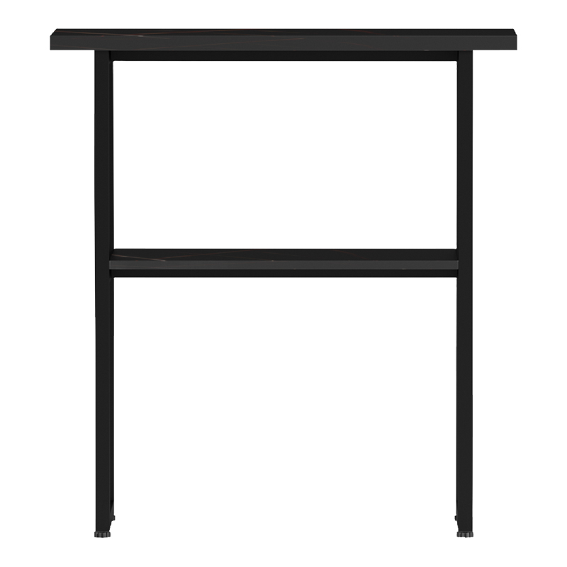 Κονσόλα Solain pakoworld μαύρο εφε μαρμάρου-μαύρο μέταλλο 79x29x85εκ