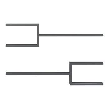 Ραφιέρα τοίχου Galler pakoworld ανθρακί 79x19.5x18εκ