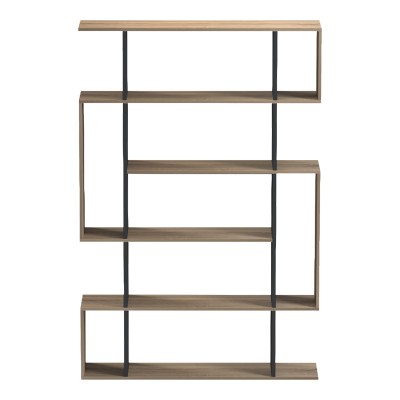 Βιβλιοθήκη Mito pakoworld sonoma-ανθρακί 108.5x25x161εκ