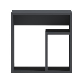 Βοηθητικό τραπέζι Doublo pakoworld ανθρακί 40x35x40εκ