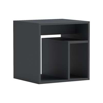 Βοηθητικό τραπέζι Doublo pakoworld ανθρακί 40x35x40εκ