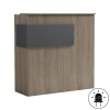 Γραφείο reception Optima pakoworld με led sonoma-ανθρακί 110x40x110εκ