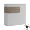 Γραφείο reception Optima pakoworld με led λευκό-sonoma 110x40x110εκ