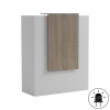 Γραφείο reception Zowel pakoworld με led λευκό - sonoma 90x40x110εκ