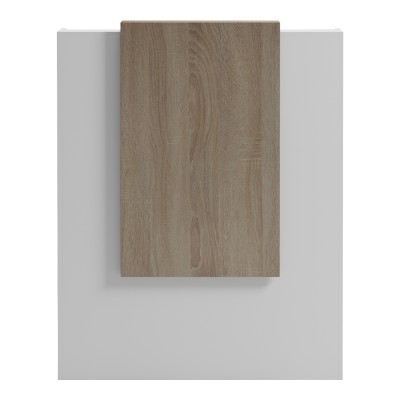 Γραφείο reception Zowel pakoworld με led λευκό - sonoma 90x40x110εκ