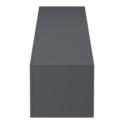 Έπιπλο τηλεόρασης επιτοίχιο με Led Rival pakoworld ανθρακί 210x35x30εκ