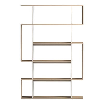 Βιβλιοθήκη Mito pakoworld sonoma - μπεζ μαρμάρου 108.5x25x161εκ