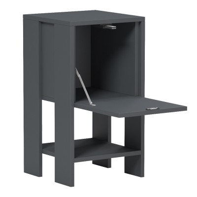 Κομοδίνο Reppo pakoworld ανθρακί 30x30x55εκ