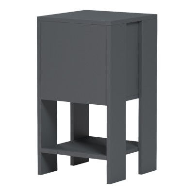 Κομοδίνο Reppo pakoworld ανθρακί 30x30x55εκ