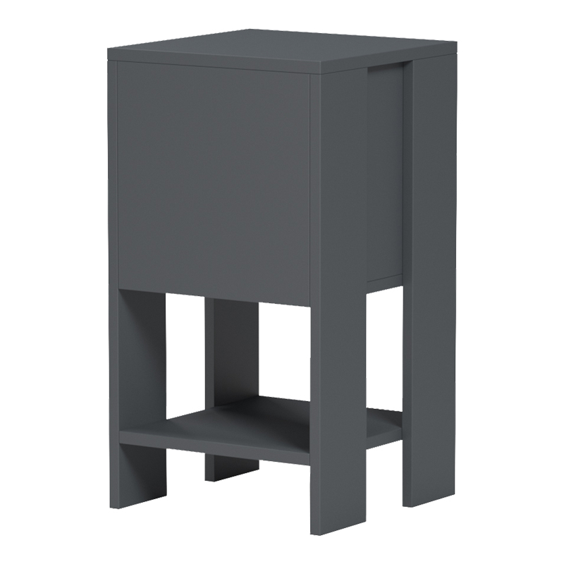 Κομοδίνο Reppo pakoworld ανθρακί 30x30x55εκ