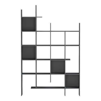 Βιβλιοθήκη Manco pakoworld ανθρακί 122x25.5x188εκ