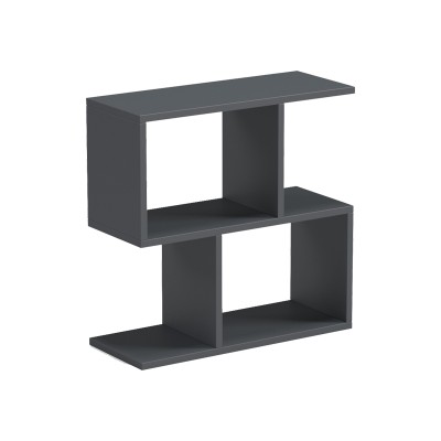 Βοηθητικό τραπέζι-βιβλιοθήκη Wesmol pakoworld ανθρακί 50x20x50εκ