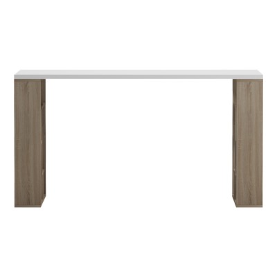 Γραφείο με ραφιέρα Labirent pakoworld sonoma-λευκό 140x60x75εκ