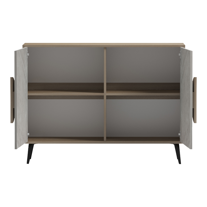 Μπουφές Gora pakoworld sonoma-μπεζ οψη μαρμαρου 110x35.5x82εκ