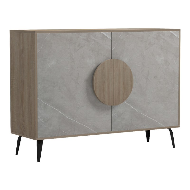 Μπουφές Gora pakoworld sonoma-μπεζ οψη μαρμαρου 110x35.5x82εκ