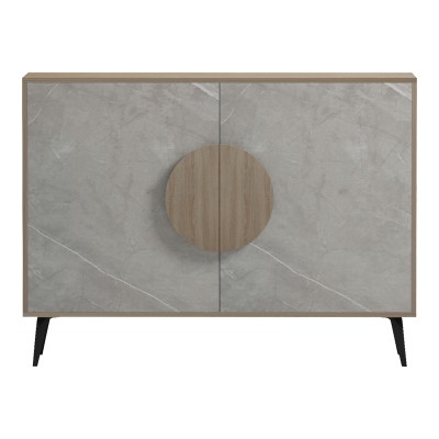 Μπουφές Gora pakoworld sonoma-μπεζ οψη μαρμαρου 110x35.5x82εκ